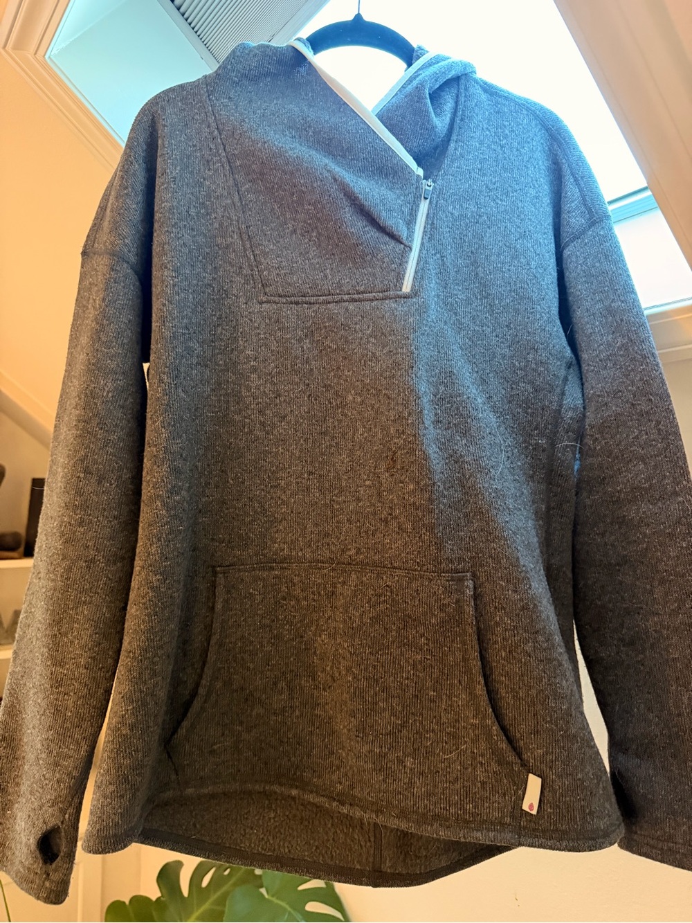 Stio Women’s Gray Hooded Pullover Sweater